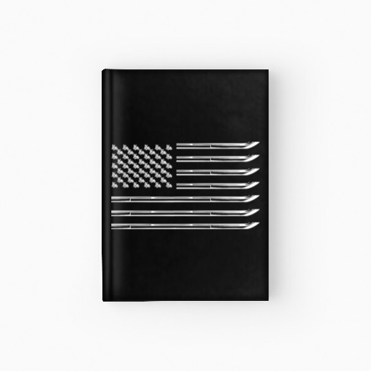 Truck Driver US FLAG, Truck, Trucker Dad Hardcover Journal