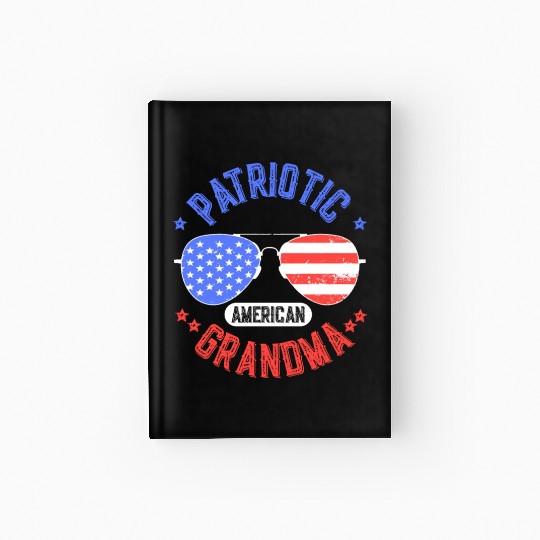 Patriotic American Grandma USA US Patriot Hardcover Journal