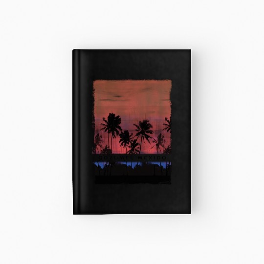 Cozumel Mexico Vacation Souvenir Beach Palm Tree Hardcover Journal