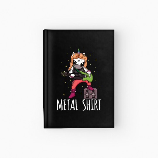 Guitar Metal Music Heavy Rock Rocker Unicorn Hardcover Journal