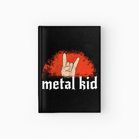 Rocker Sign Rock Hand Music Lover Little Metal Kid Hardcover Journal
