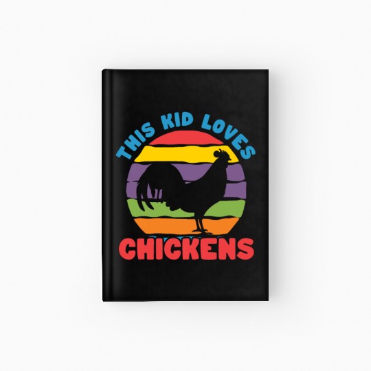 This Kid Loves Chickens Retro Hardcover Journal