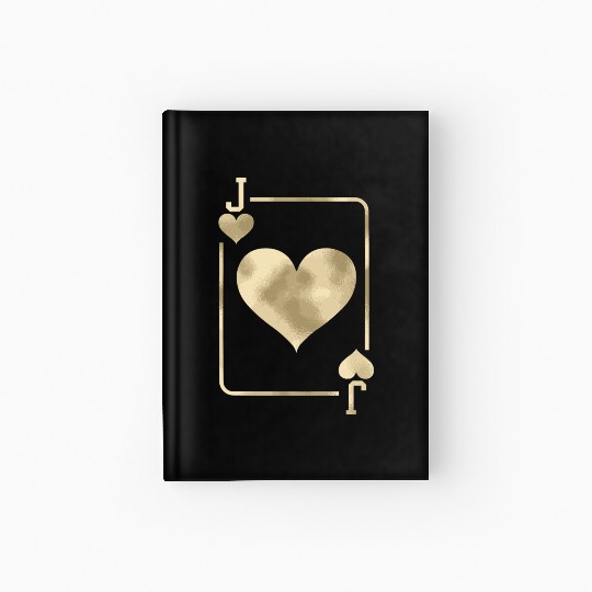 Jack Of Hearts Playing Card Halloween Costume Glam Hardcover Journal