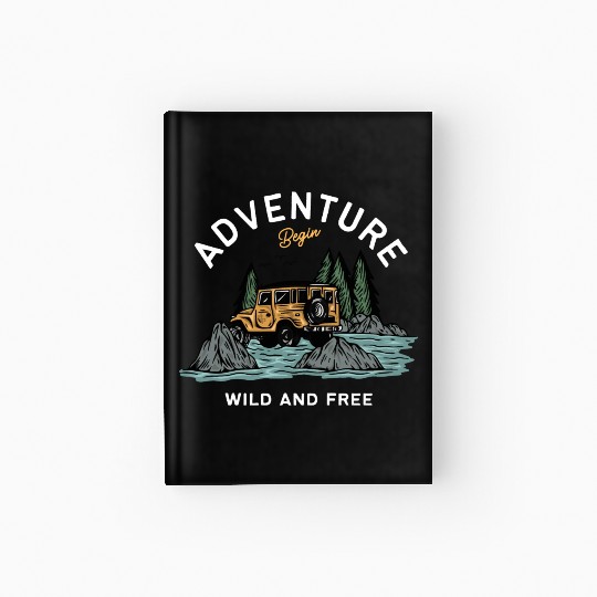 Light Blue Illustration Adventure Hardcover Journal