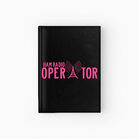 Ham Radio Operator Girl Pink Hardcover Journal