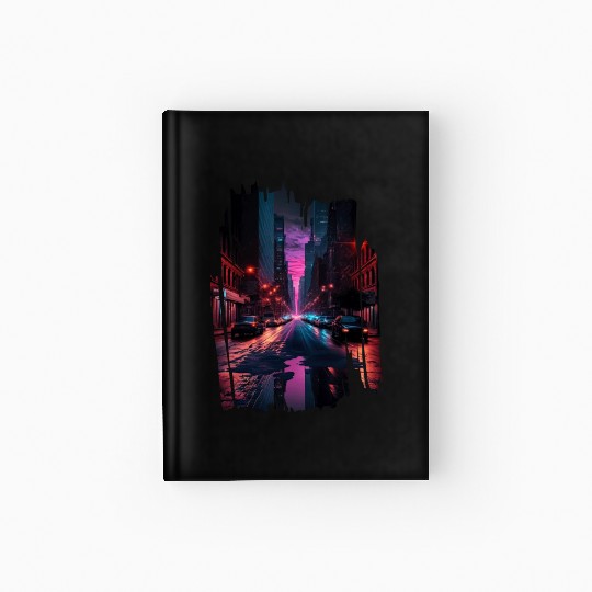 New York Vaporwave Aesthetic Retro Style Love NY Hardcover Journal