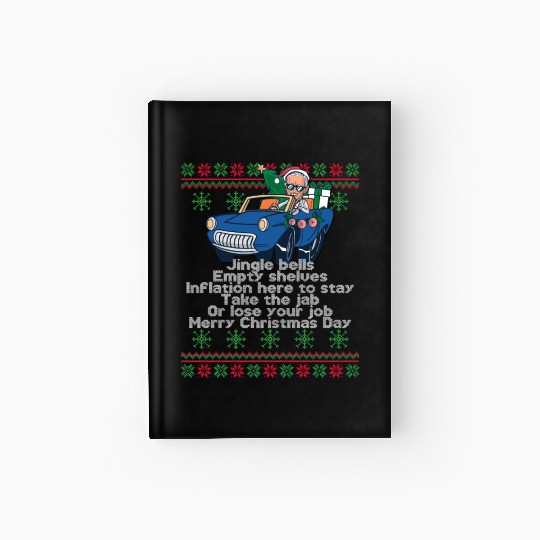 Jingle Bells Empty Shelves Inflation Here Funny Ch Hardcover Journal