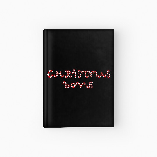 Christmas Love candy canes Hardcover Journal