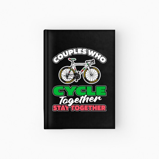 Cycling Cyclist Couple Hardcover Journal