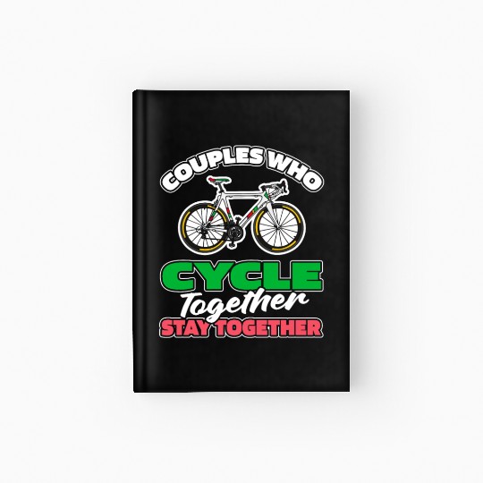 Cycling Cyclist Couple Hardcover Journal