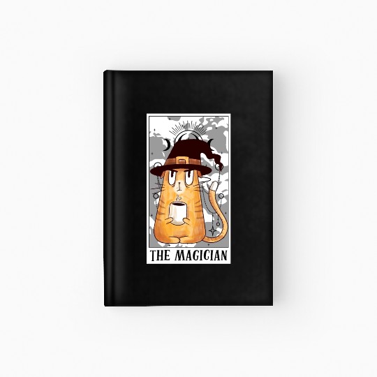 The Magician Tarot Card Funny Cat Tarot Card Tarot Hardcover Journal