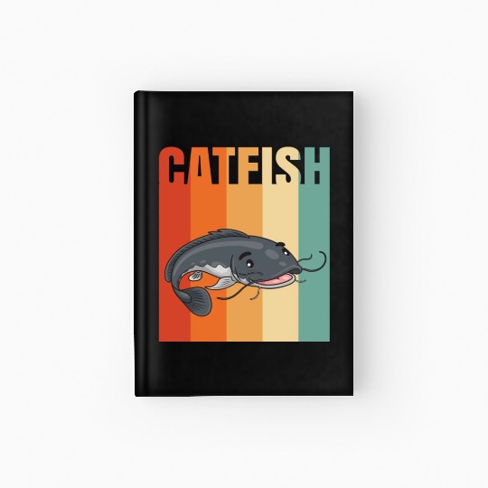 Retro Catfish Hardcover Journal