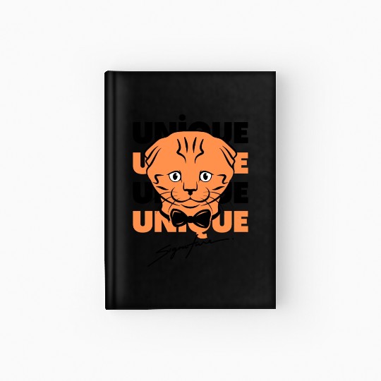 Black and Brown Cute Unique Hardcover Journal