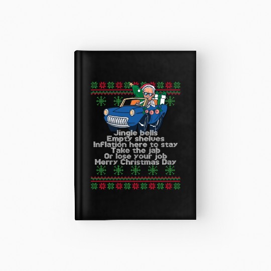 Jingle Bells Empty Shelves Inflation Here Funny Ch Hardcover Journal