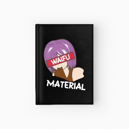 Anime Waifu Material Manga Eyes Japanese Hardcover Journal