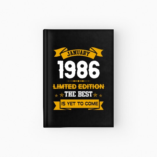 January 1986 Birthday Surprise Hardcover Journal