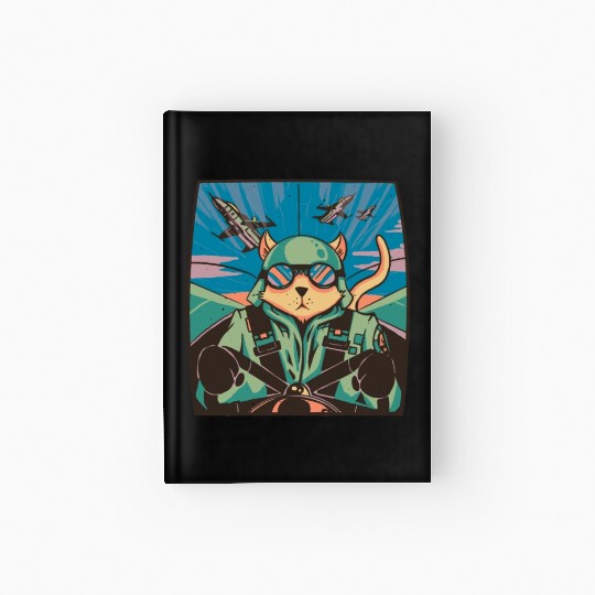Fighter jet pilot-cat Fighter jet pilot-cat inspir Hardcover Journal