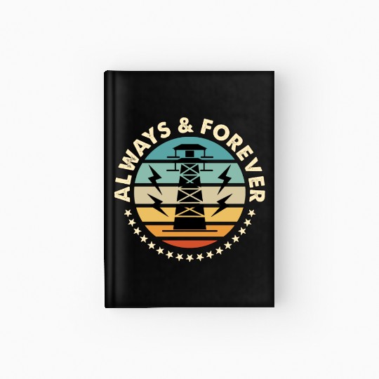 Ham Radio Always & Forever Retro Loves Radio Tower Hardcover Journal