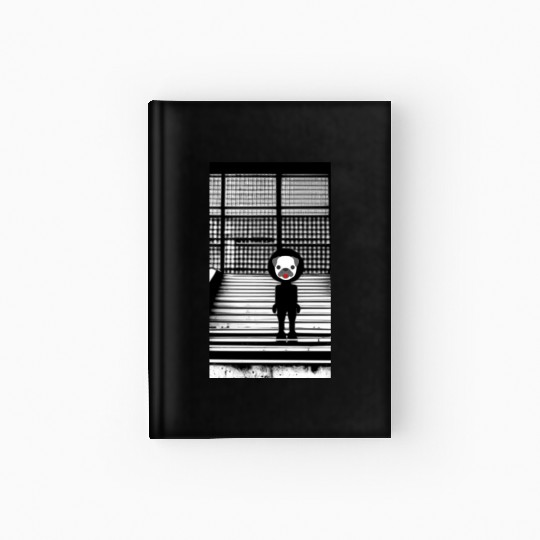 Cute Pug in Hardcover Journal Standing on the Steps - Street