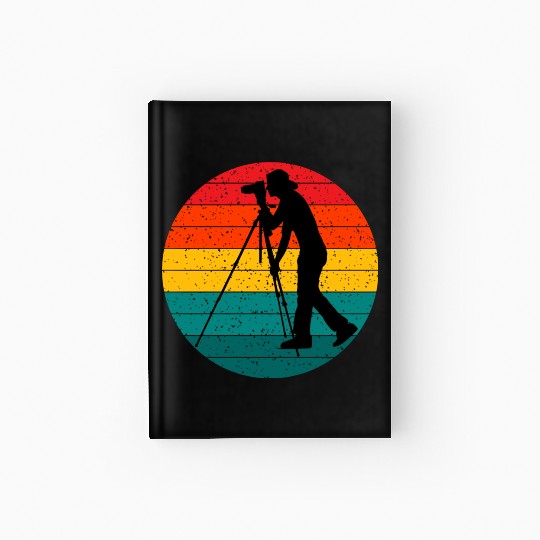 Retro vintage photographer girl, photography lover Hardcover Journal