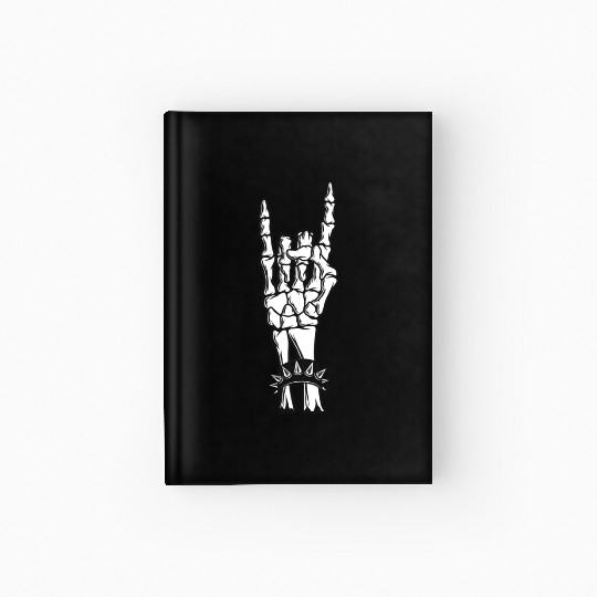 Rock & Roll Skeleton Guitar Music Lover Rockstar Hardcover Journal