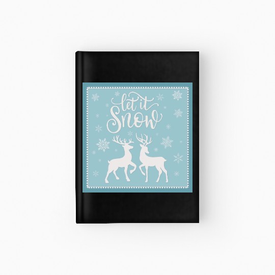 Let it snow with beautiful deer Hardcover Journal