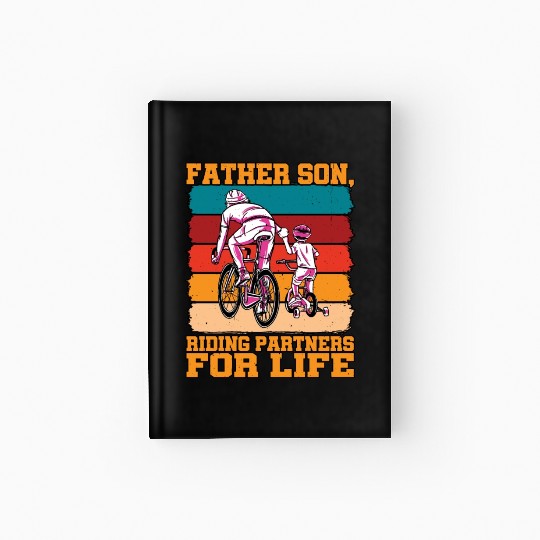 Father Son, Riding Partners For Life Hardcover Journal