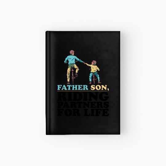 Father Son, Riding Partners For Life 2 Hardcover Journal