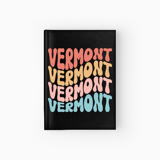 Retro Vermont Use State Hardcover Journal