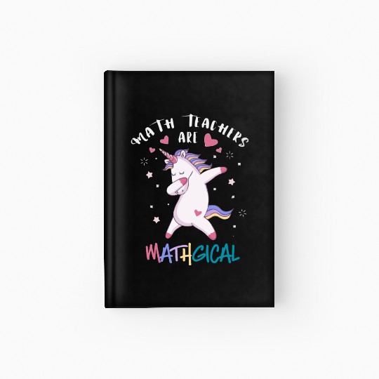 Math Teacher Unicorn Hardcover Journal