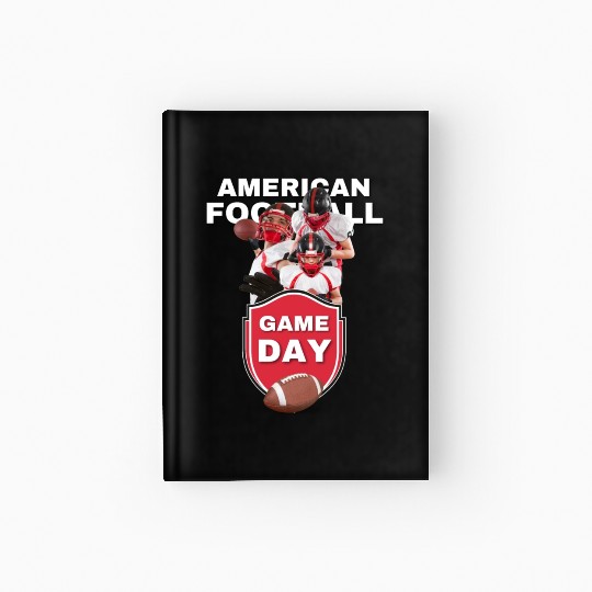 American Football Game Day Football Season Hardcover Journal