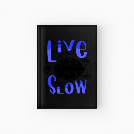 Relax and Live Slow Sea Turtle Beachy Vacation Hardcover Journal