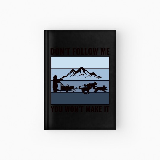Husky Sledding Sled Dog Racing Alaskan Racers Hardcover Journal