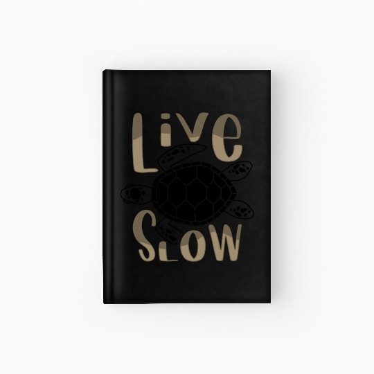 Relax and Live Slow Sea Turtle Beachy Vacation Hardcover Journal