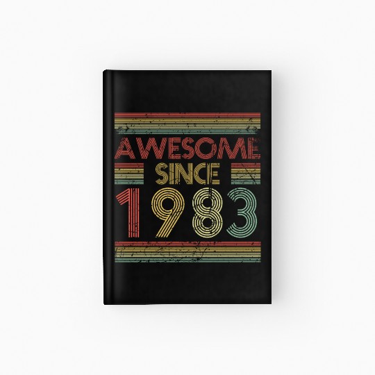 40 Years Vintage 1983 Retro 40th Birthday Hardcover Journal