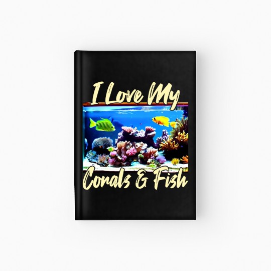 Saltwater aquarium coral fish Hardcover Journal