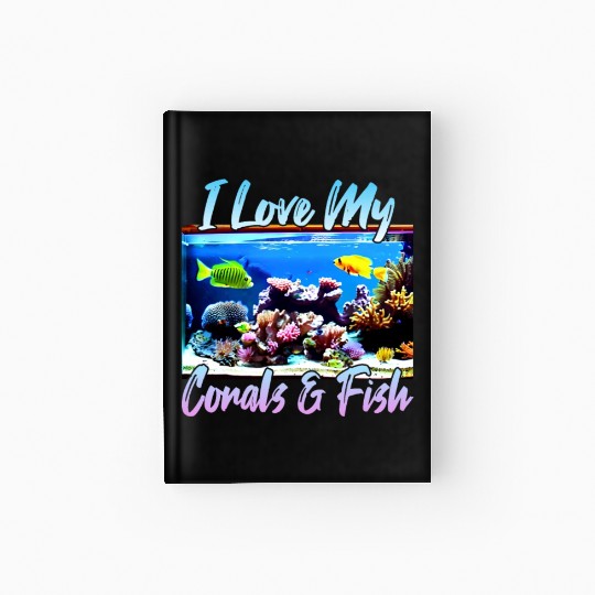 Saltwater aquarium coral fish Hardcover Journal