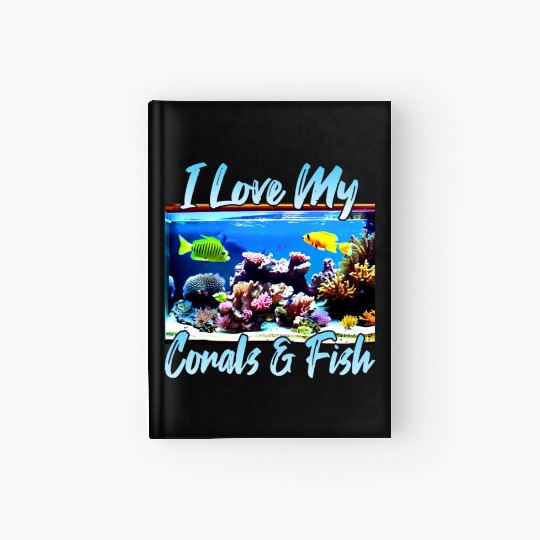 Saltwater aquarium coral fish Hardcover Journal