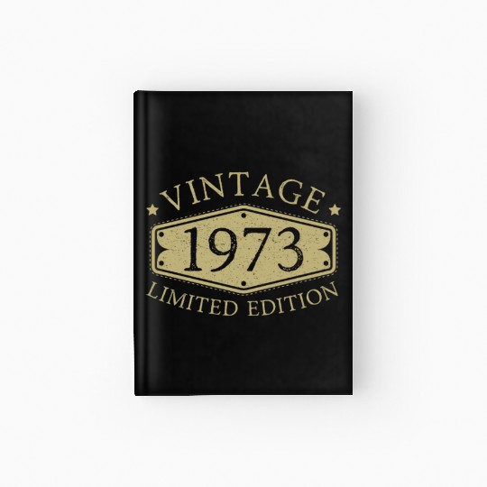 50 Years Vintage 1973 Retro 50th Birthday Hardcover Journal