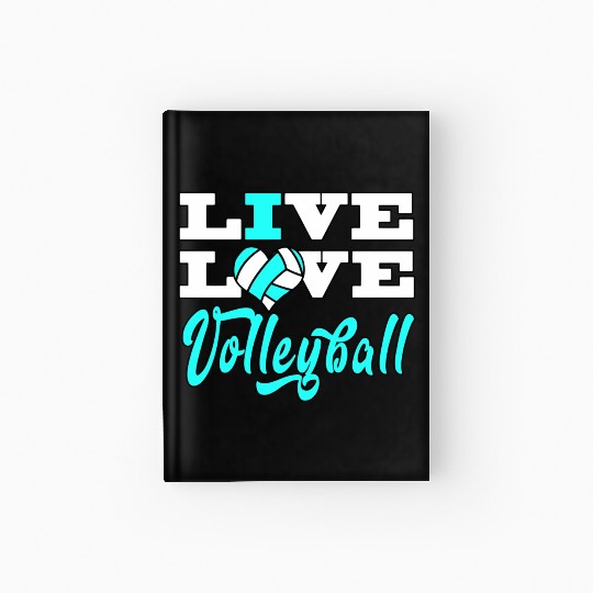 Volleyball Live Love Light Blue For Girlsns Hardcover Journal