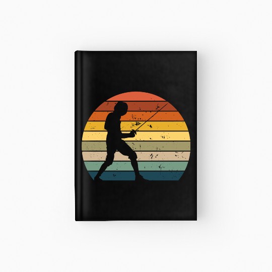 Retro fencing Hardcover Journal