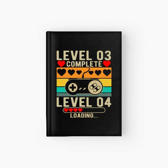 Level 3 Complete 3rd Wedding Anniversary Gamer Hardcover Journal