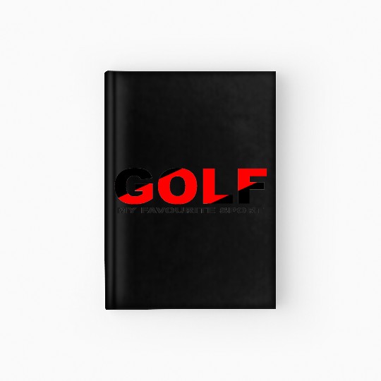 GOLF SPORT BLACK AND RED COLOR Hardcover Journal