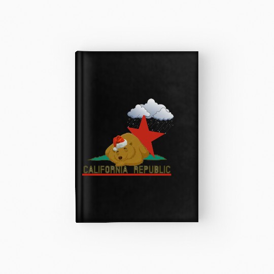 California bear in winter Hardcover Journal