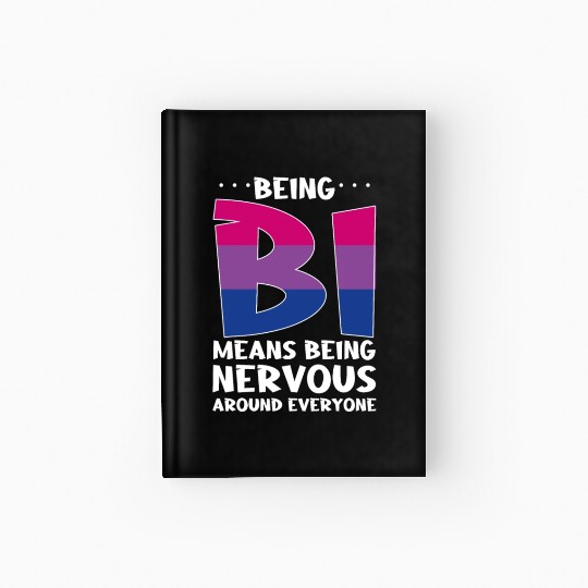 Being Bi Bisexual Pride Kawaii Cat Hardcover Journal