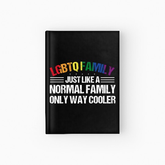LGBTQ Family Gay Pride Month Rainbow Hardcover Journal
