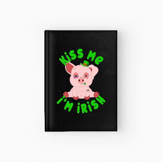 St Patricks Day Year of the Pig Shenanigan Piglet Hardcover Journal