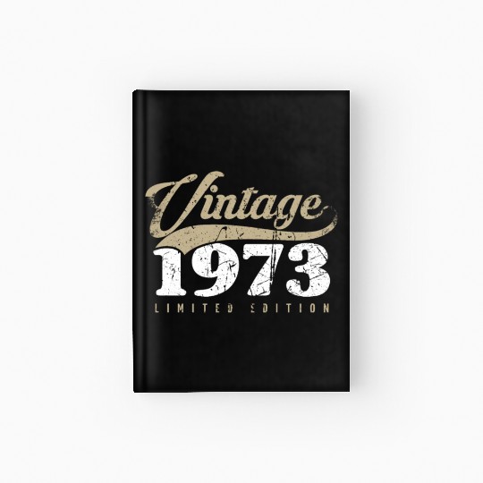 50 Years Vintage 1973 Retro 50th Birthday Hardcover Journal