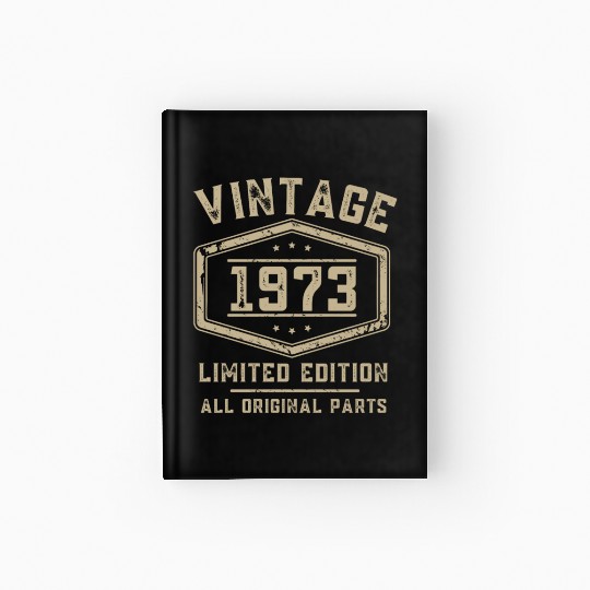 50 Years Vintage 1973 Retro 50th Birthday Hardcover Journal