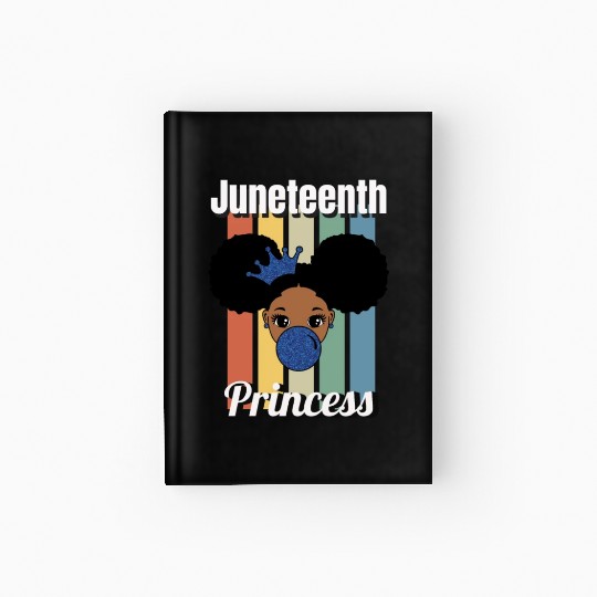 Afro Lady Woman, Juneteenth Day Hardcover Journal